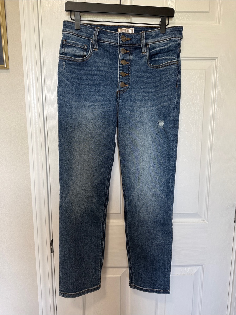 Kut from the Kloth Rachael Ab Fab High-Rise Button-Fly Ankle Jeans Sz 6 Like new